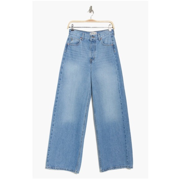 Ética Denim - Anthropologie Ética Marley Ultra High Rise Baggy Wide Leg‎ Jeans 29 Denim School